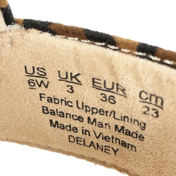 Life Stride Delaney Wedge Sandal Womens 6 WIDE Brown Animal Print Cork NWOB - Picture 10 of 12